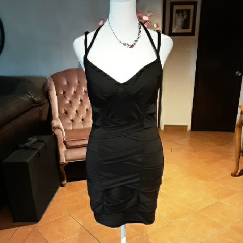Elegant Black Dress Spandex